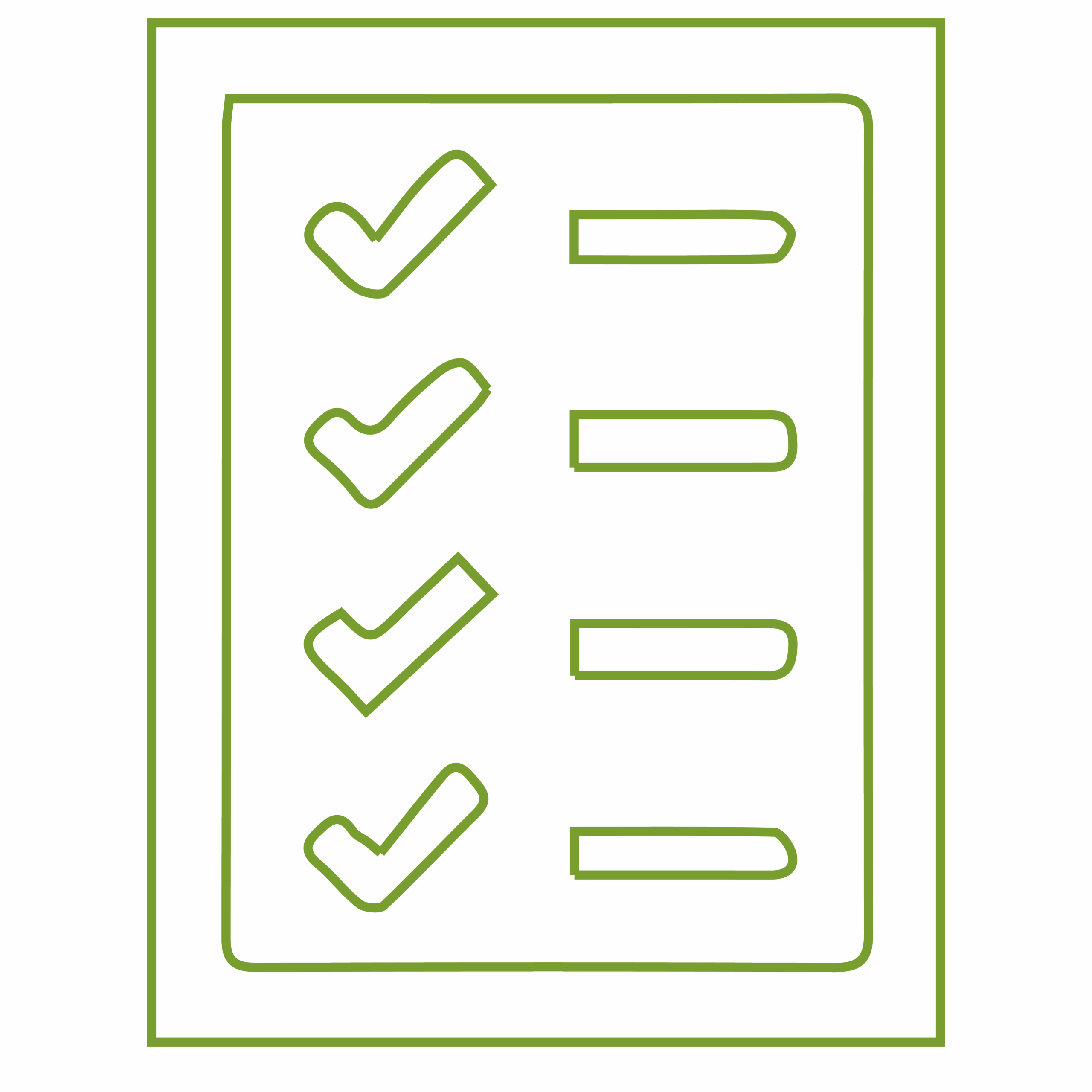 hand drawn checklist